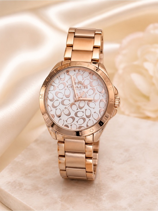 Coach Rose Gold Signature C Women’s Watch with Box – Needs Battery main image 9